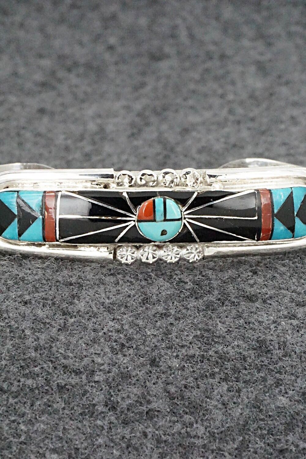 Multi Stone & Sterling Silver Inlay Bracelet - Ola Eriacho