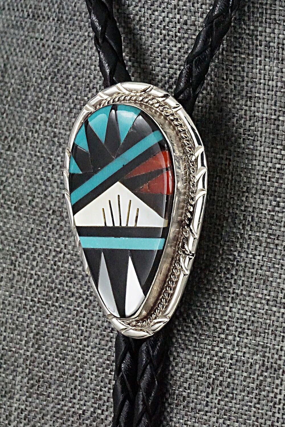 Multi Stone & Sterling Silver Bolo Tie - Gladys Lamy