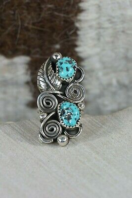 Navajo Turquoise and Sterling Silver Ring - Kenneth Jones - Size 6.5 - High Lonesome Trading