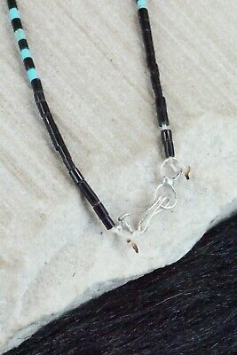Turquoise, Shell, Coral & Sterling Silver Necklace - Esquipula Tenorio