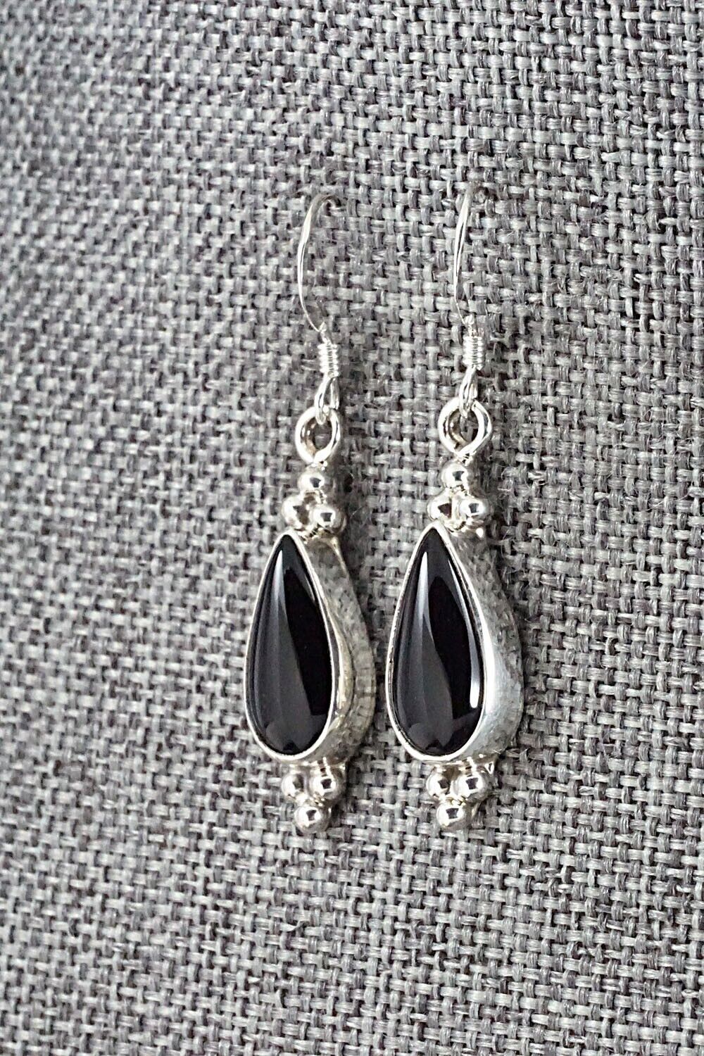 Onyx & Sterling Silver Earrings - Judy Largo