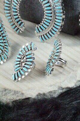 Turquoise & Sterling Silver Squash Blossom Set - Lavell Byjoe - High Lonesome Trading