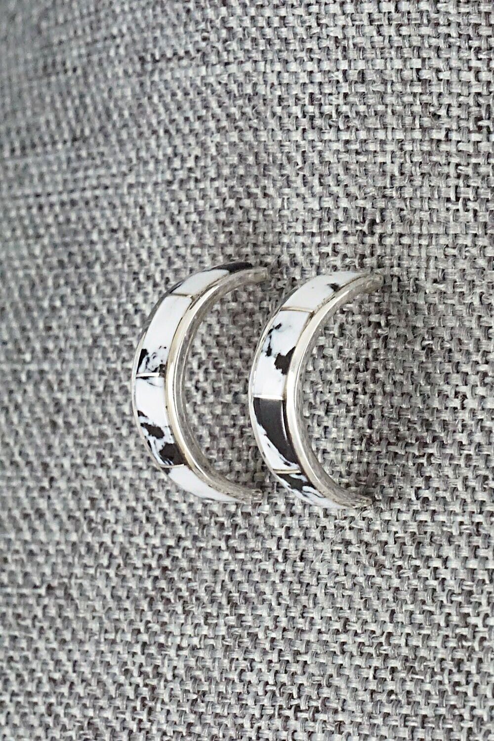 White Buffalo & Sterling Silver Earrings - Claresse Kylestewa