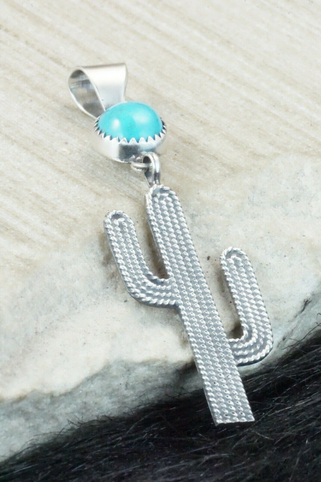 Turquoise and Sterling Silver Pendant - Annie Spencer
