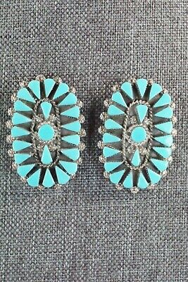 Turquoise & Sterling Silver Earrings - Merlinda Chavez