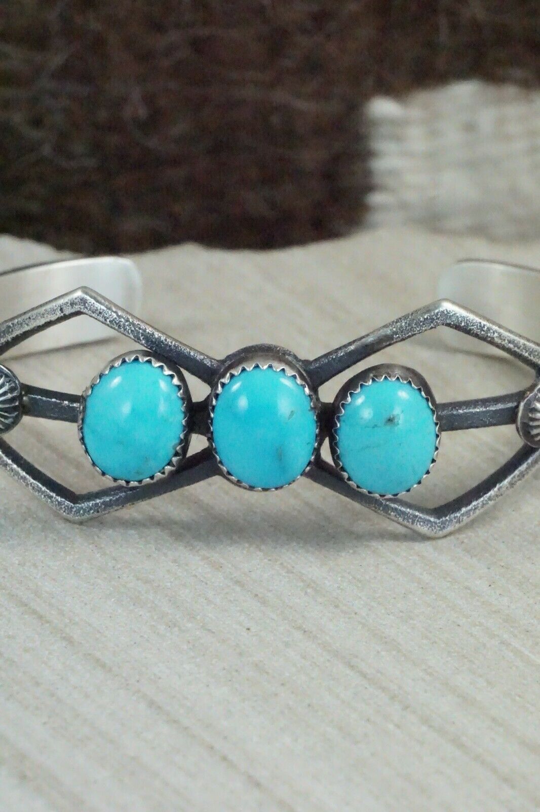 Turquoise and Sterling Silver Bracelet - Eva & Linberg Billah
