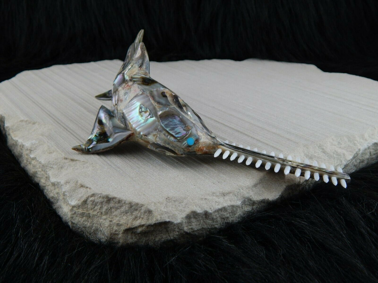 Saw Fish Zuni Fetish Carving - Philbert Beyuka - High Lonesome Trading