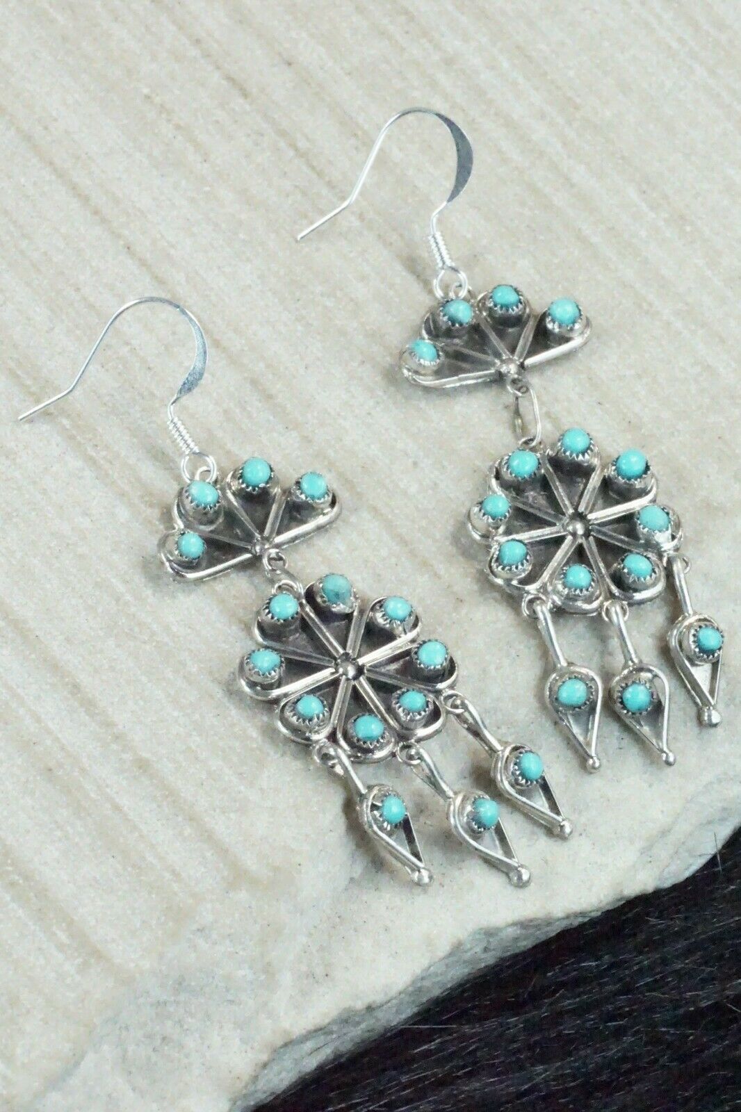 Turquoise and Sterling Silver Earrings - Waylon Johnson