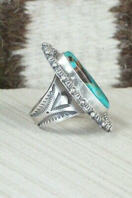 Royston Turquoise and Sterling Silver Ring - Michael Calladitto - Size 7