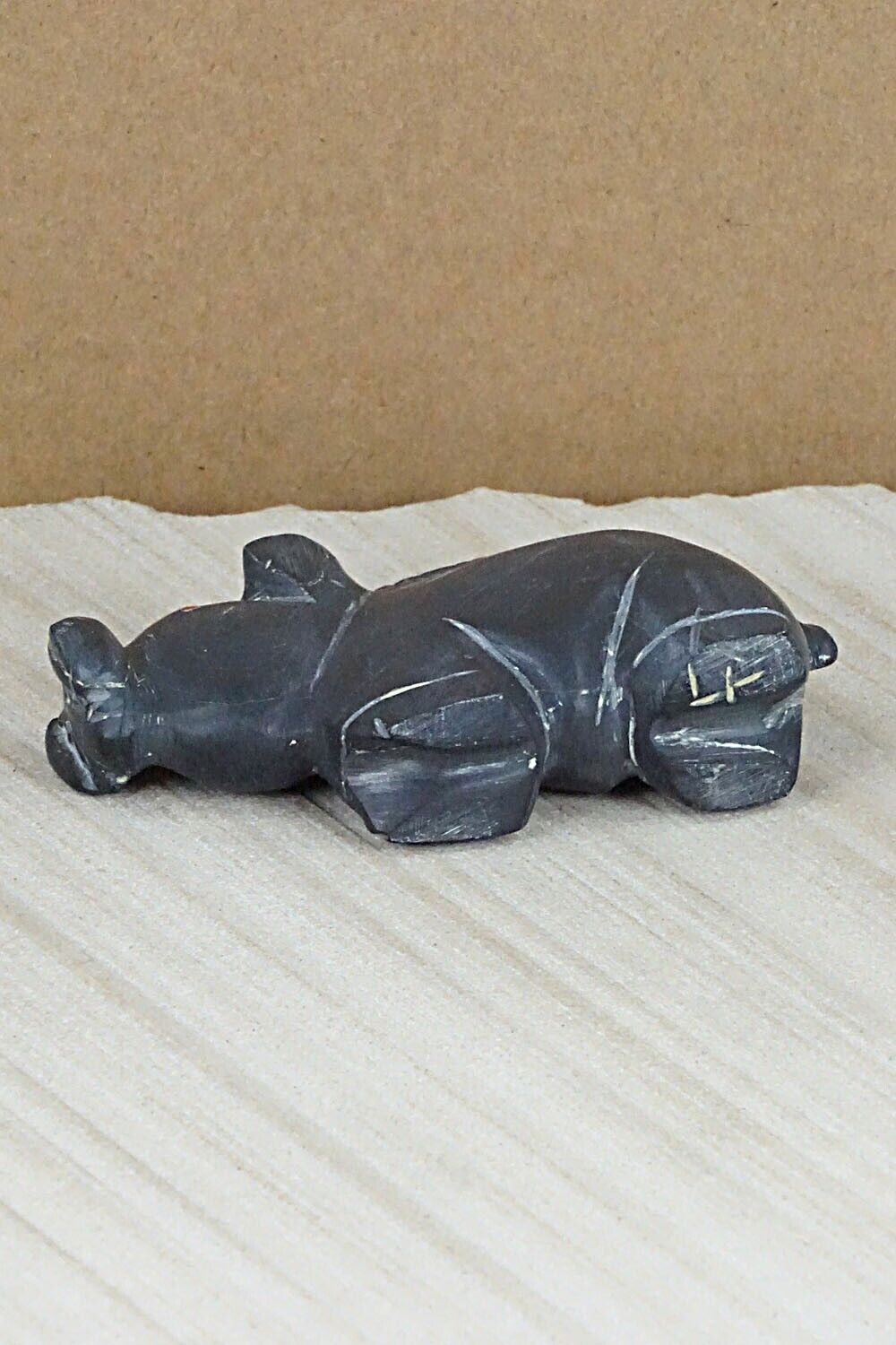 Razorback Hog Zuni Fetish Carving - Louise Ponchuella