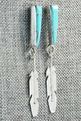 Turquoise & Sterling Silver Earrings - Terrence Panteah