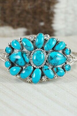 Navajo Turquoise & Sterling Silver Bracelet - Raymond Yazzie