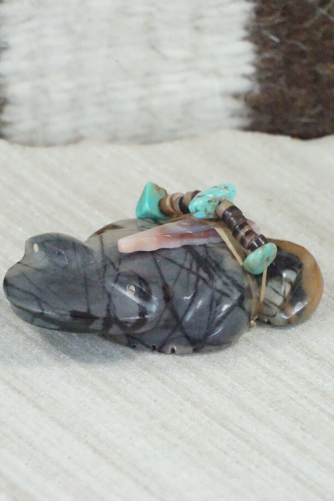 Frog Zuni Fetish Carving - Daisy Natewa - High Lonesome Trading