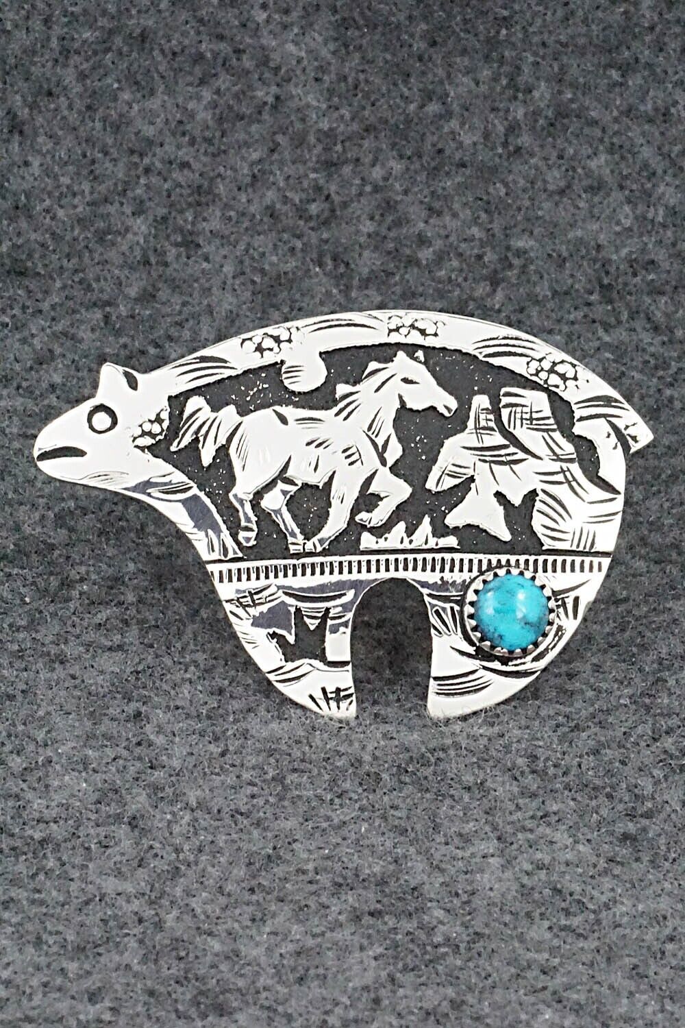 Turquoise & Sterling Silver Ring - Richard Singer - Size 7 (Adj.)