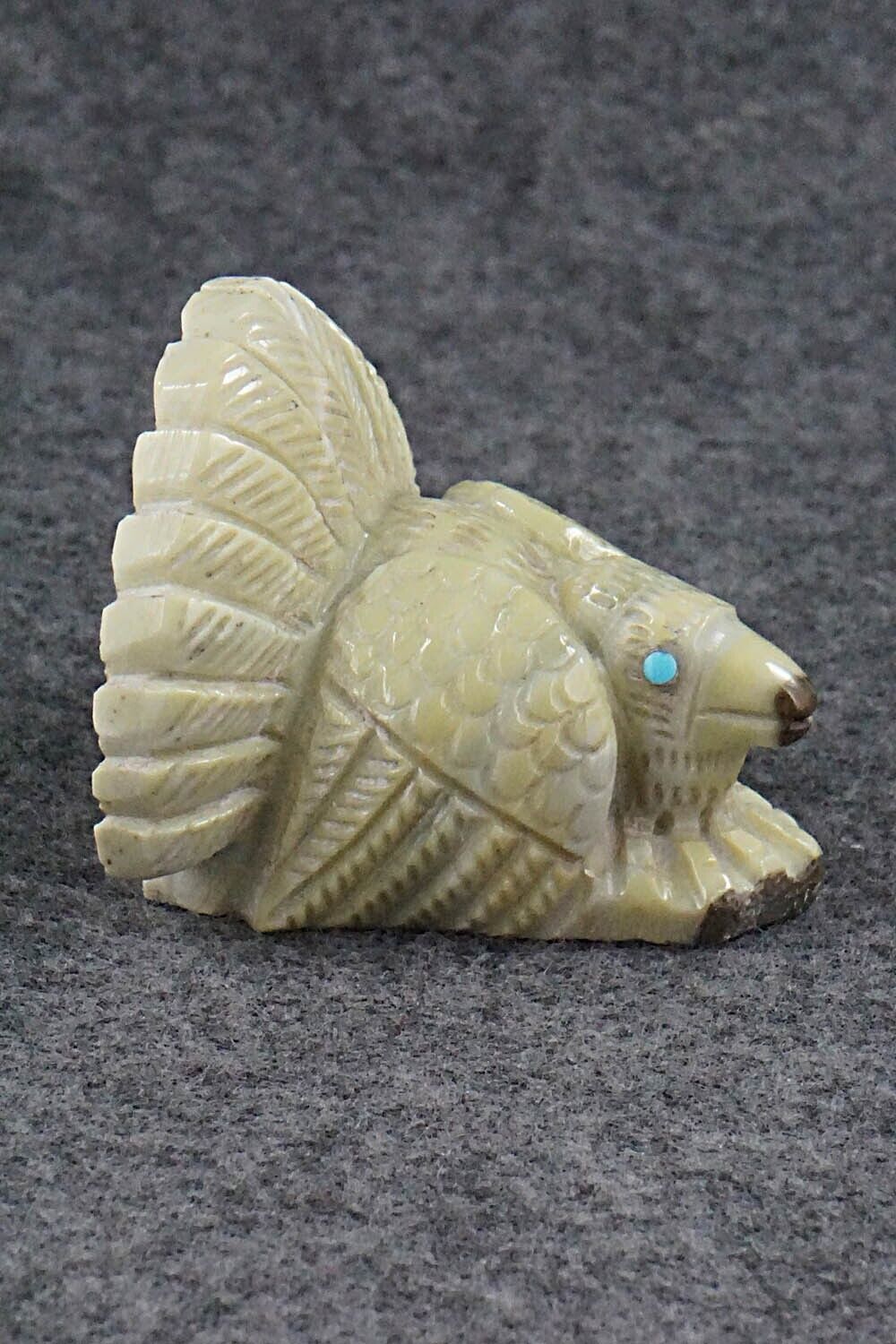 Turkey Zuni Fetish Carving - Carlton Kaamasee