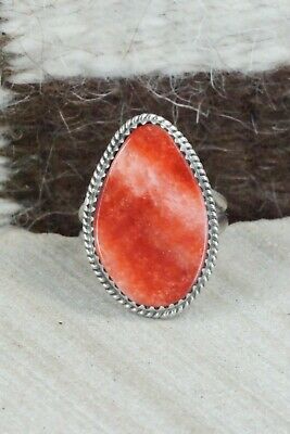 Spiny Oyster and Sterling Silver Ring - Selina Warner - Size 6.25