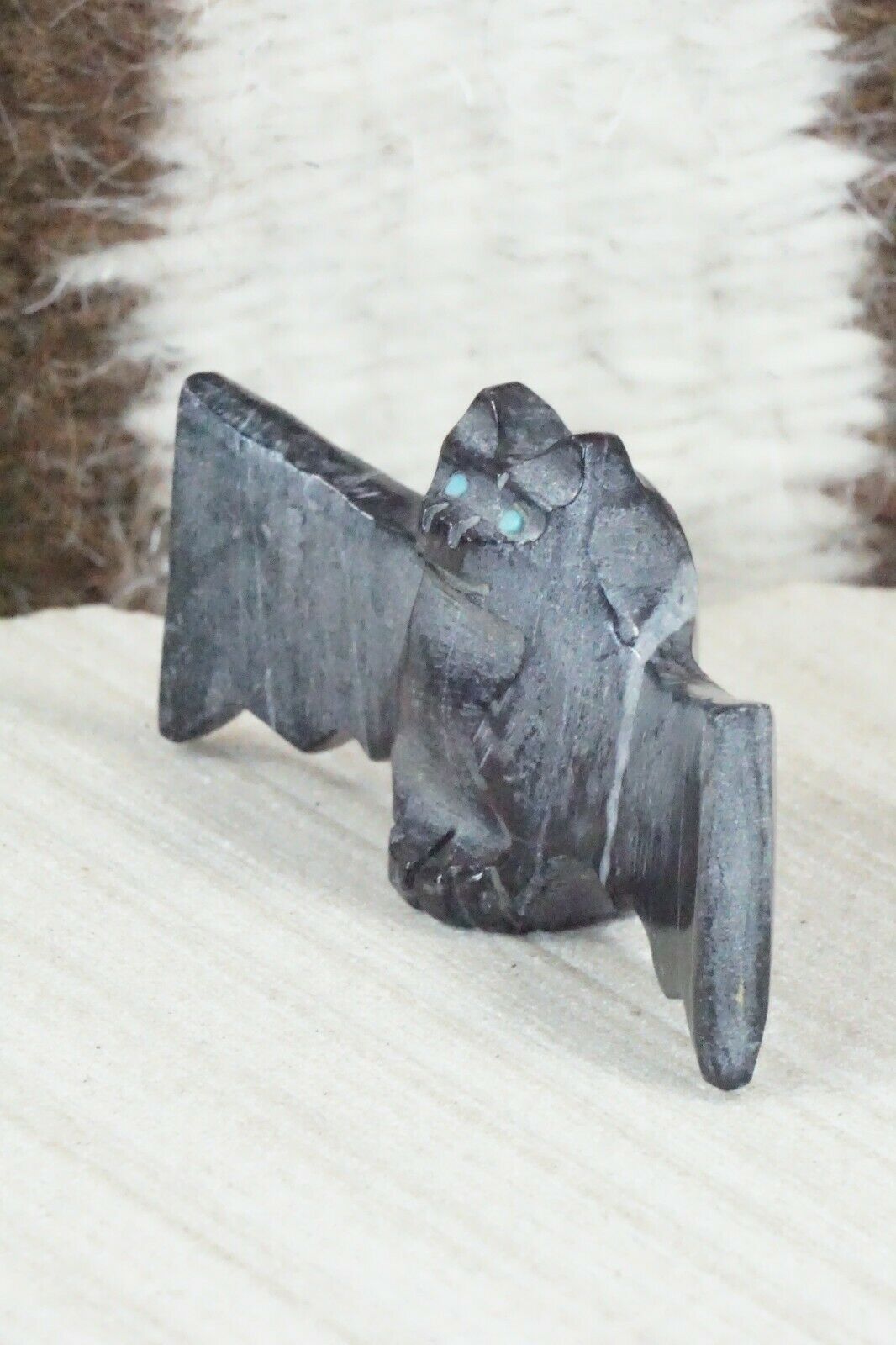 Bat Zuni Fetish Carving - Tim Lementino - High Lonesome Trading