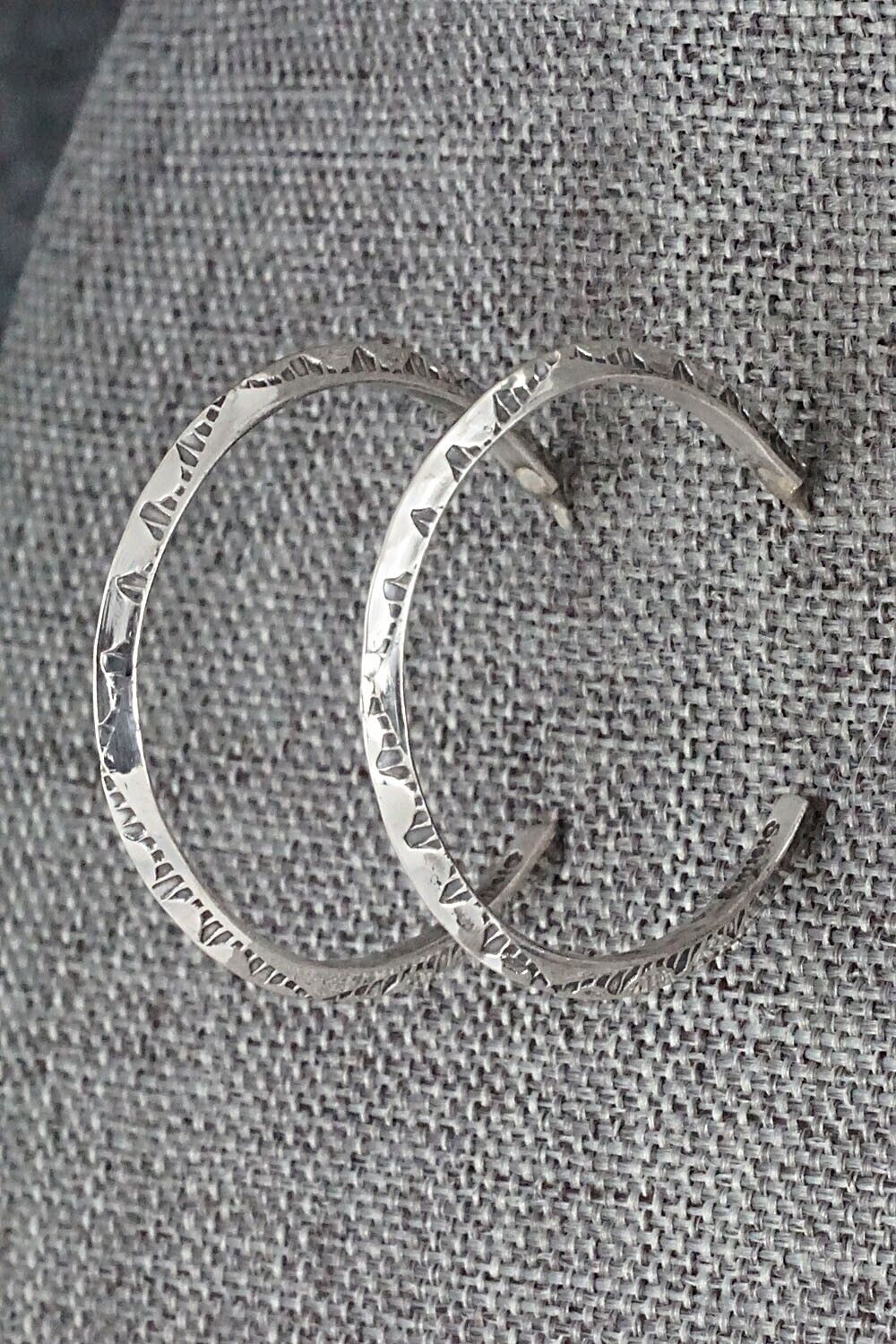 Sterling Silver Hoop Earrings - Elaine Tahe