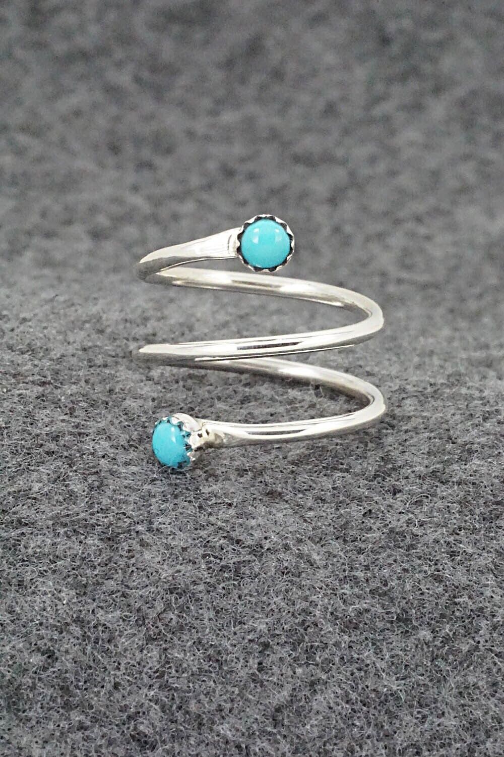 Turquoise & Sterling Silver Ring - Yolanda Skeets - Size 8