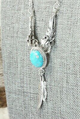 Turquoise & Sterling Silver Necklace - Lee Shorty
