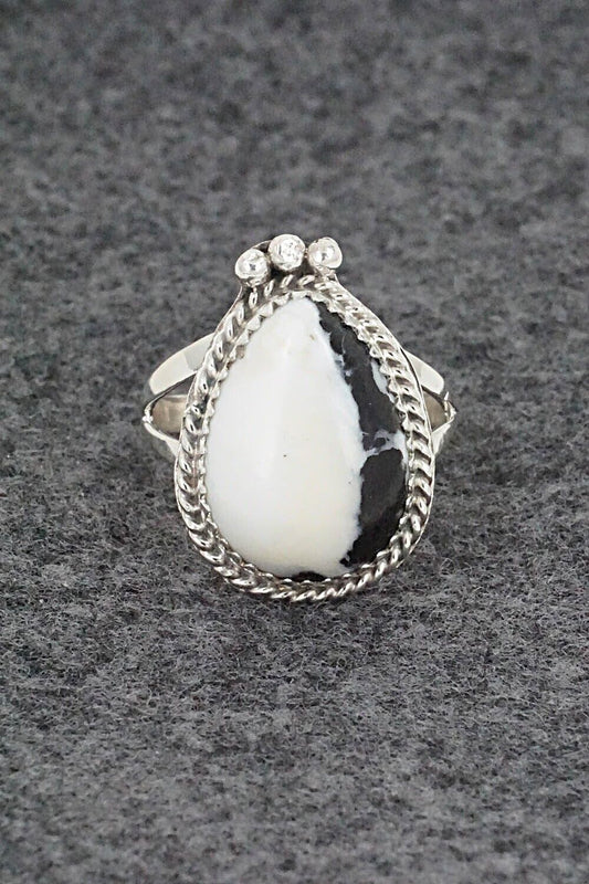 White Buffalo & Sterling Silver Ring - Robert Martinez - Size 8.5