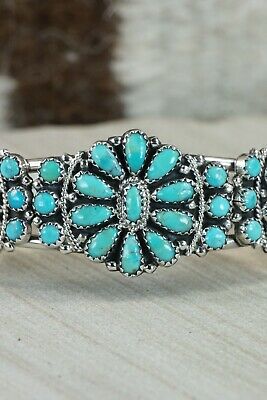 Navajo Turquoise and Sterling Silver Bracelet - Zeita Begay