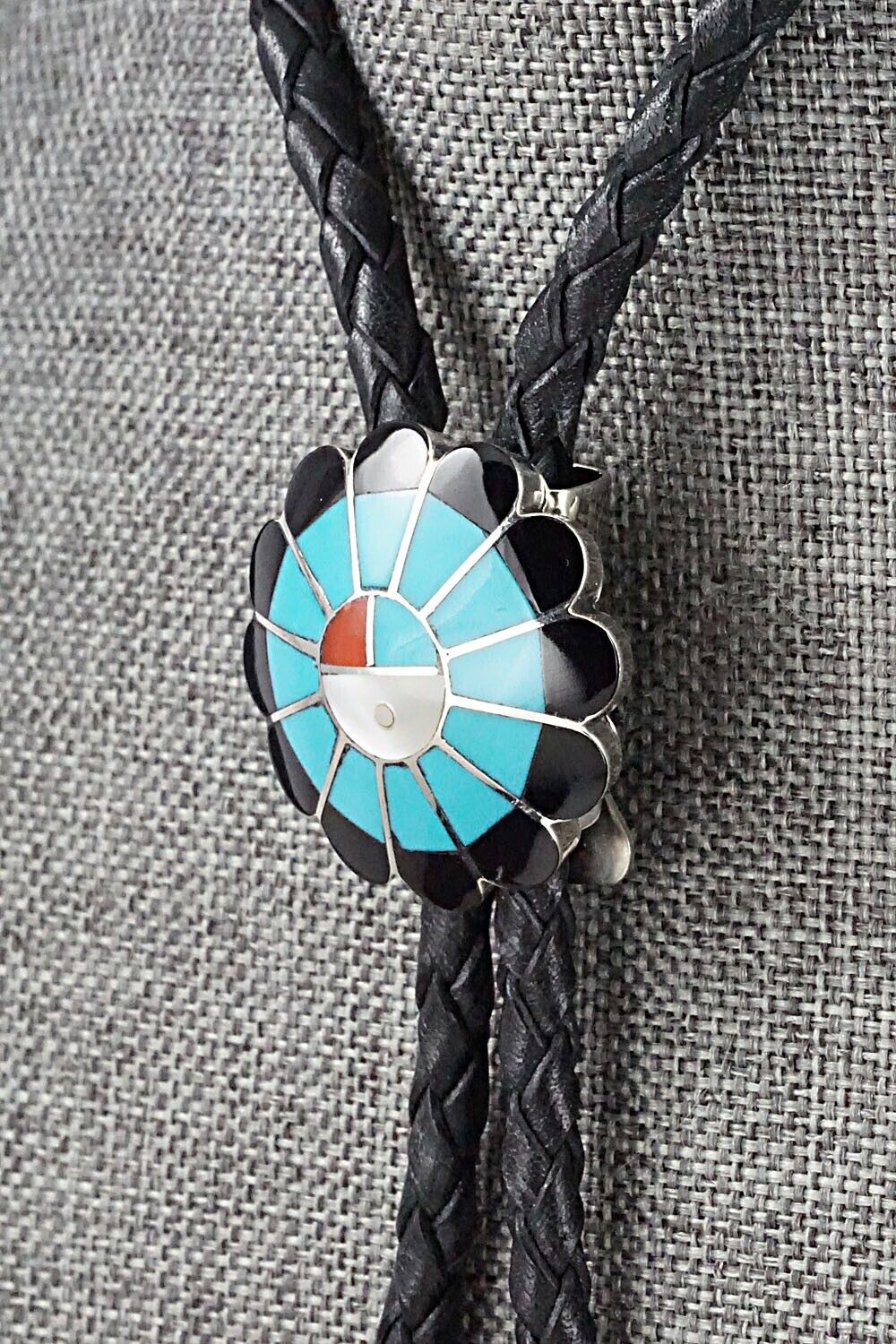Multi Stone & Sterling Silver Bolo Tie - Denise Siutza