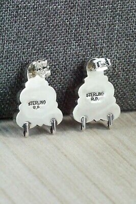 Spiny Oyster and Sterling Silver Earrings - Renelle Perry