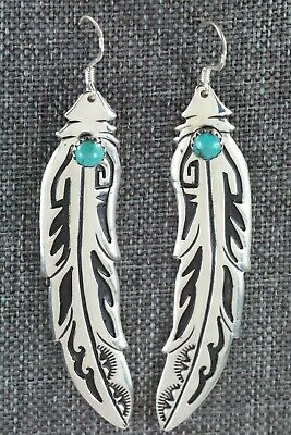 Navajo Turquoise & Sterling Silver Earrings - Richard Singer