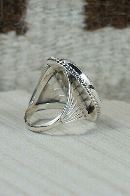 Navajo Turquoise and Sterling Silver Ring - Bobby Platero - 9.5