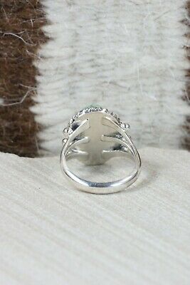 Navajo Turquoise & Sterling Silver Ring - Genevieve Frank - Size 6.25