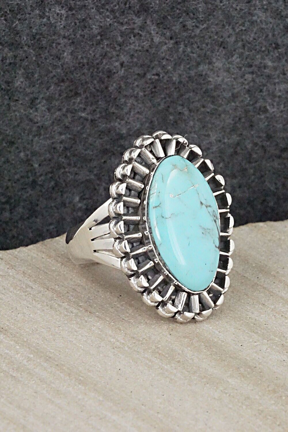 Turquoise & Sterling Silver Ring - Jimson Belin - Size 10