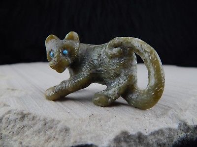 Mountain Lion Zuni Fetish Carving - Wilfred Cheama - High Lonesome Trading