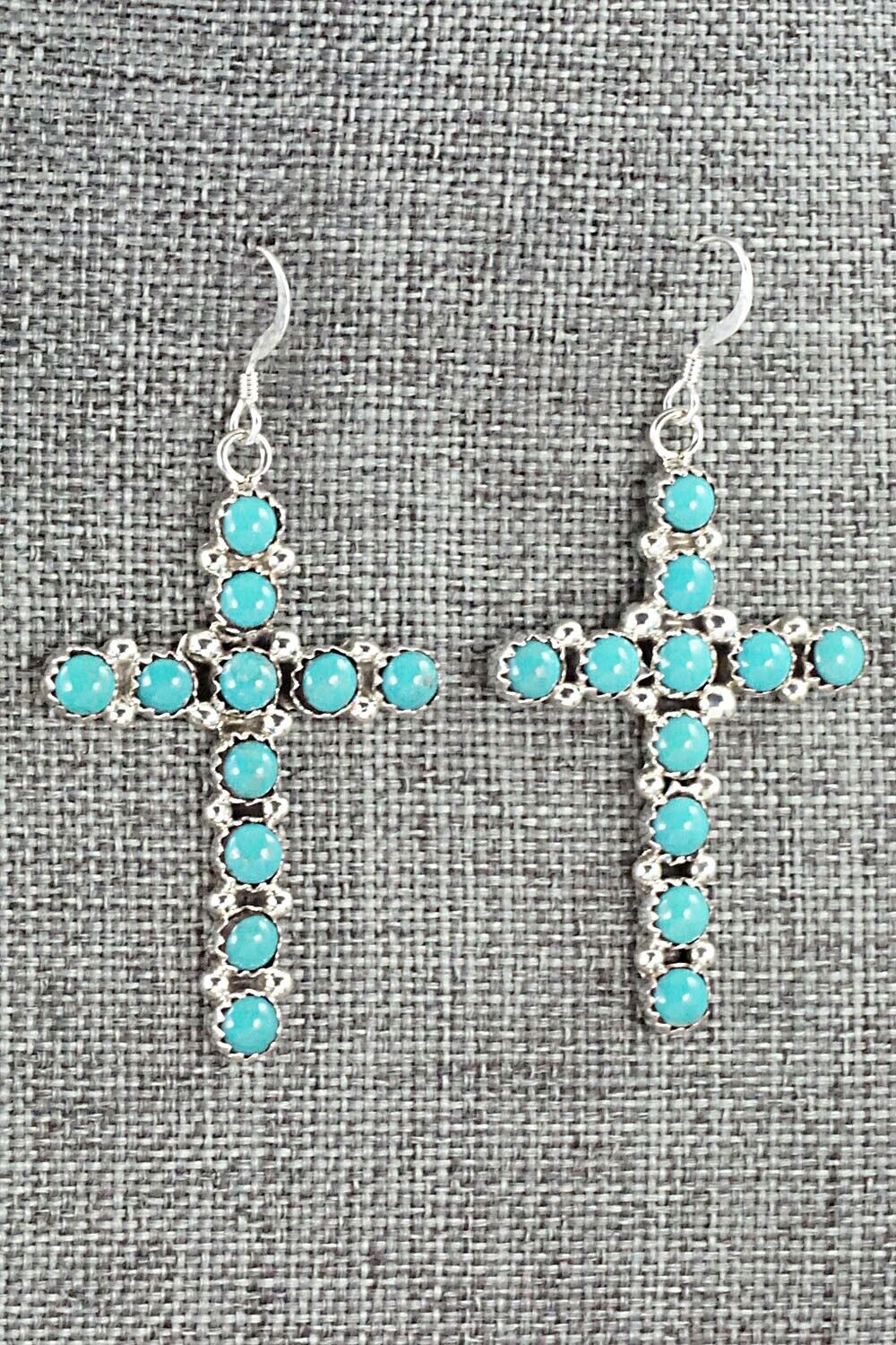 Turquoise and Sterling Silver Earrings - Roberta Begay