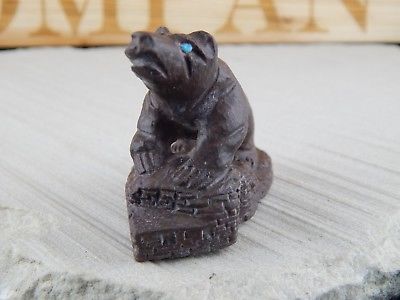 Bear Zuni Fetish Carving - Herbert Him - High Lonesome Trading
