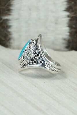 Turquoise & Sterling Silver Ring - Size 9