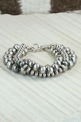 Sterling Silver Navajo Pearl Link Bracelet