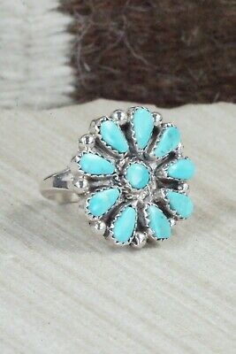 Turquoise & Sterling Silver Ring - Alicia Wilson - Size 7.75