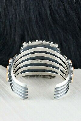 Navajo Spiny Oyster & Sterling Silver Bracelet - Anthony Skeets - High Lonesome Trading