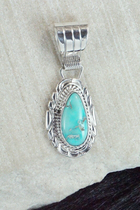 Turquoise & Sterling Silver Pendant - Davey Morgan