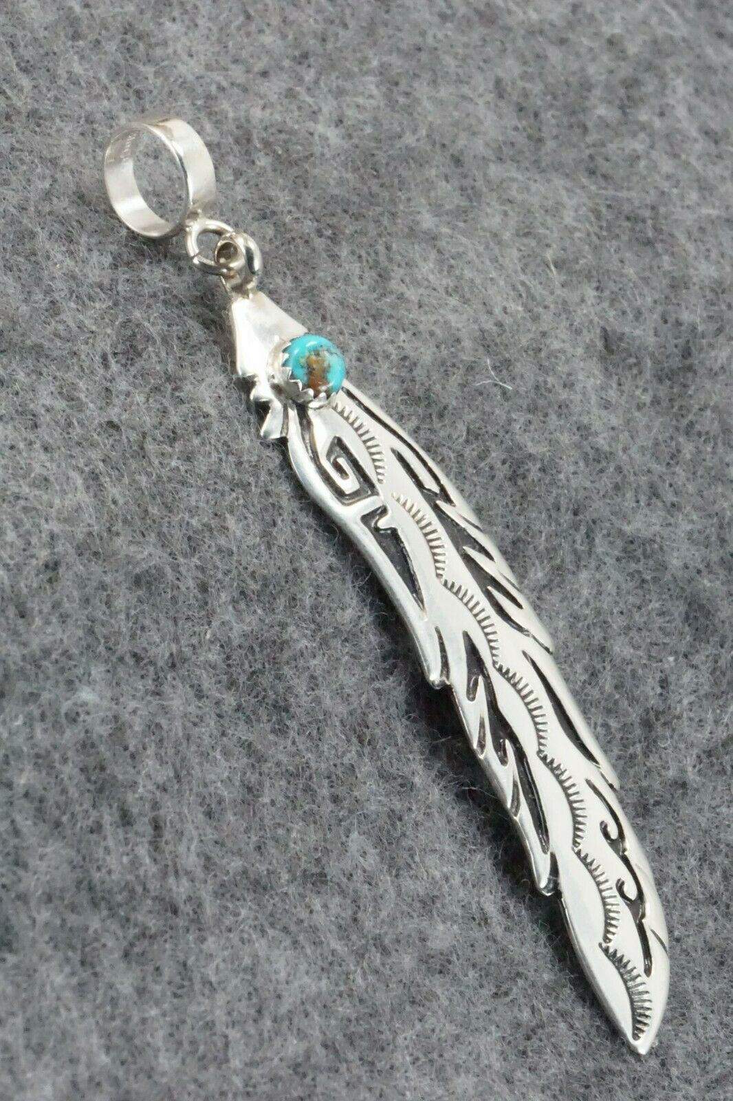 Turquoise & Sterling Silver Pendant - Rosita Singer