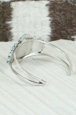 Turquoise & Sterling Silver Bracelet - Evangeline Tsabetsaye - High Lonesome Trading