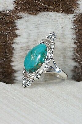 Navajo Turquoise & Sterling Silver Ring - Daniel Benally - Size 10.25