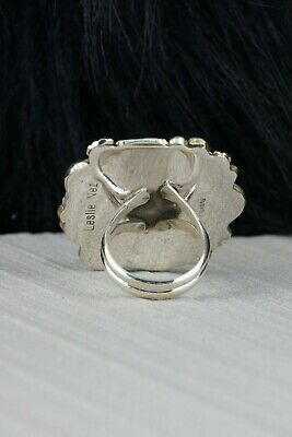 Navajo Turquoise and Sterling Silver Ring - Leslie Nez - Size 6.75 - High Lonesome Trading