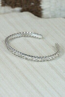 Navajo Sterling Silver Bangle Cuff - Elaine Tahe
