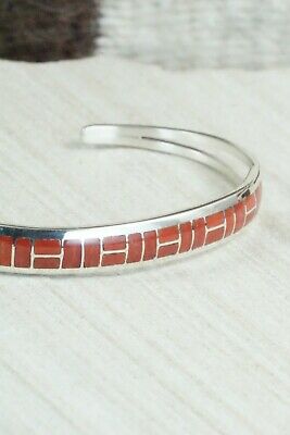 Coral & Sterling Silver Bracelet - Glendis Tsadiasi