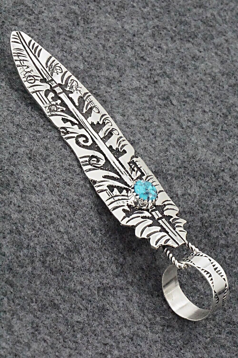Turquoise & Sterling Silver Pendant - Richard Singer