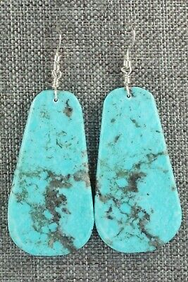 Turquoise & Sterling Silver Earrings - Lupe Lovato