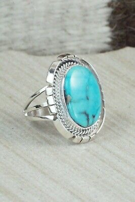 Turquoise & Sterling Silver Ring - Samuel Yellowhair - Size 6