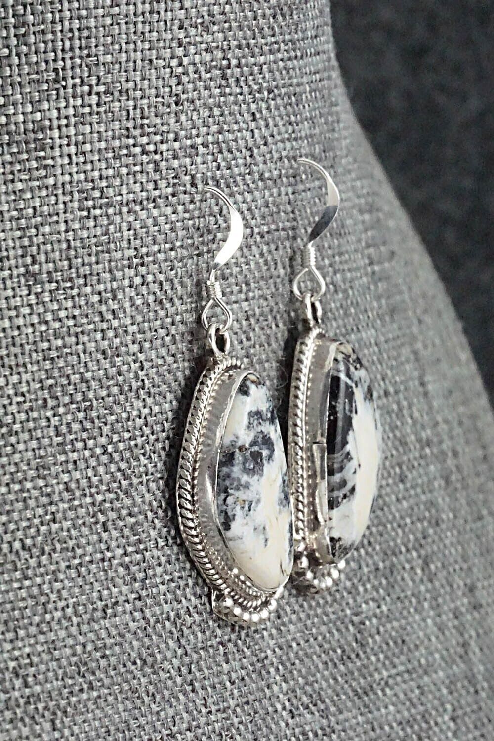 White Buffalo & Sterling Silver Earrings - Sharon McCarthy